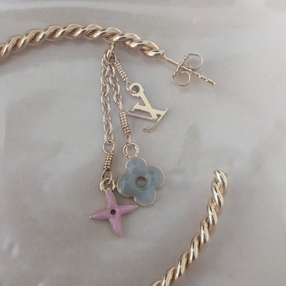 Louis Vuitton Gold and Pink Charm Bracelets - Picture 5 of 9